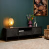 STF-8506_0 Tv meubel New York Zwart Mangohout 165 cm - Image 1