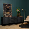 Dressoir New York Zwart Mangohout 210 cm - Image 1