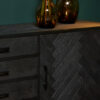 STF-8505_1 Dressoir New York Zwart Mangohout 210 cm - Image 2