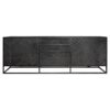 STF-8505_2 Dressoir New York Zwart Mangohout 210 cm - Image 3