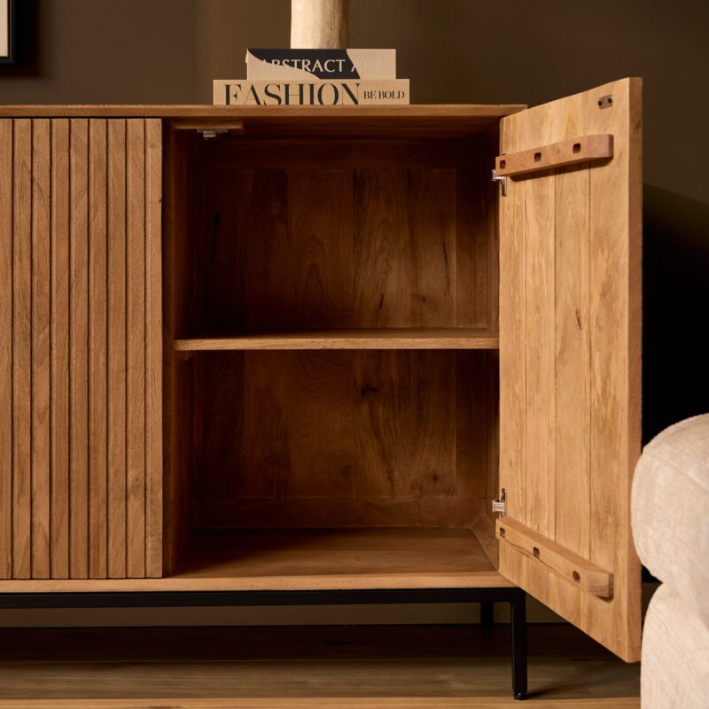 Dressoir Madison Naturel Mangohout 210 cm - Image 6