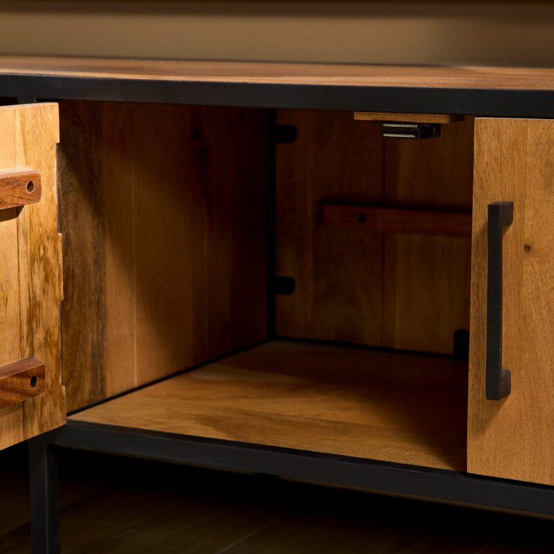 Tv meubel Denver Naturel Mangohout 240 cm - Image 2
