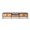 STF-3016_3 Tv meubel Denver Naturel Mangohout 240 cm - Image 4