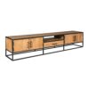 STF-3016_7 Tv meubel Denver Naturel Mangohout 240 cm - Image 8