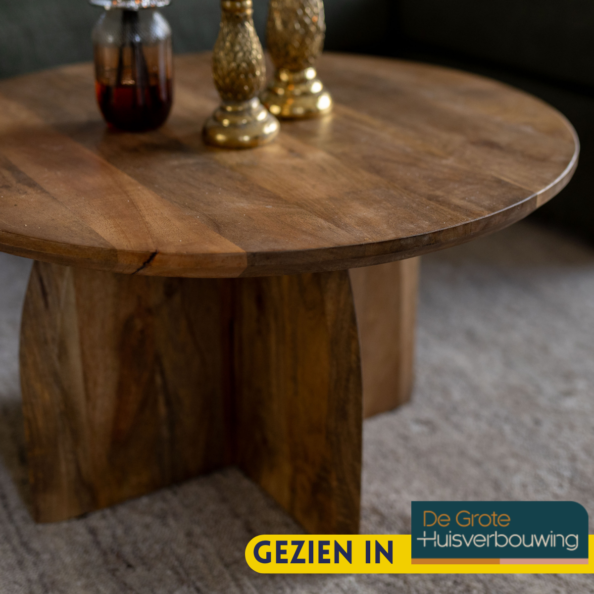 Ronde salontafel Tense Naturel Mangohout 70 cm - Image 5