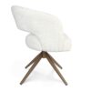 STF-9873_3 Draaibare eetkamerstoel Demi met armleuning Off White Poot Brons - Image 4