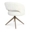 STF-9873_4 Draaibare eetkamerstoel Demi met armleuning Off White Poot Brons - Image 5