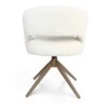 STF-9873_5 Draaibare eetkamerstoel Demi met armleuning Off White Poot Brons - Image 6
