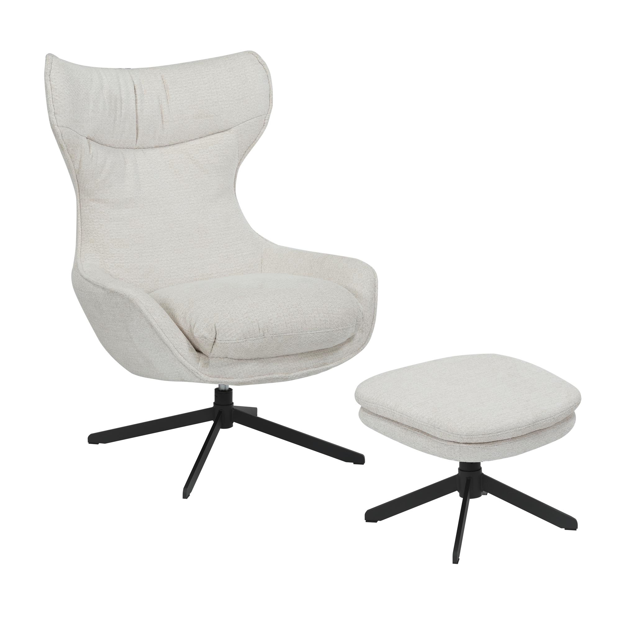 Draaibare fauteuil Olivia Gebroken wit - Image 1