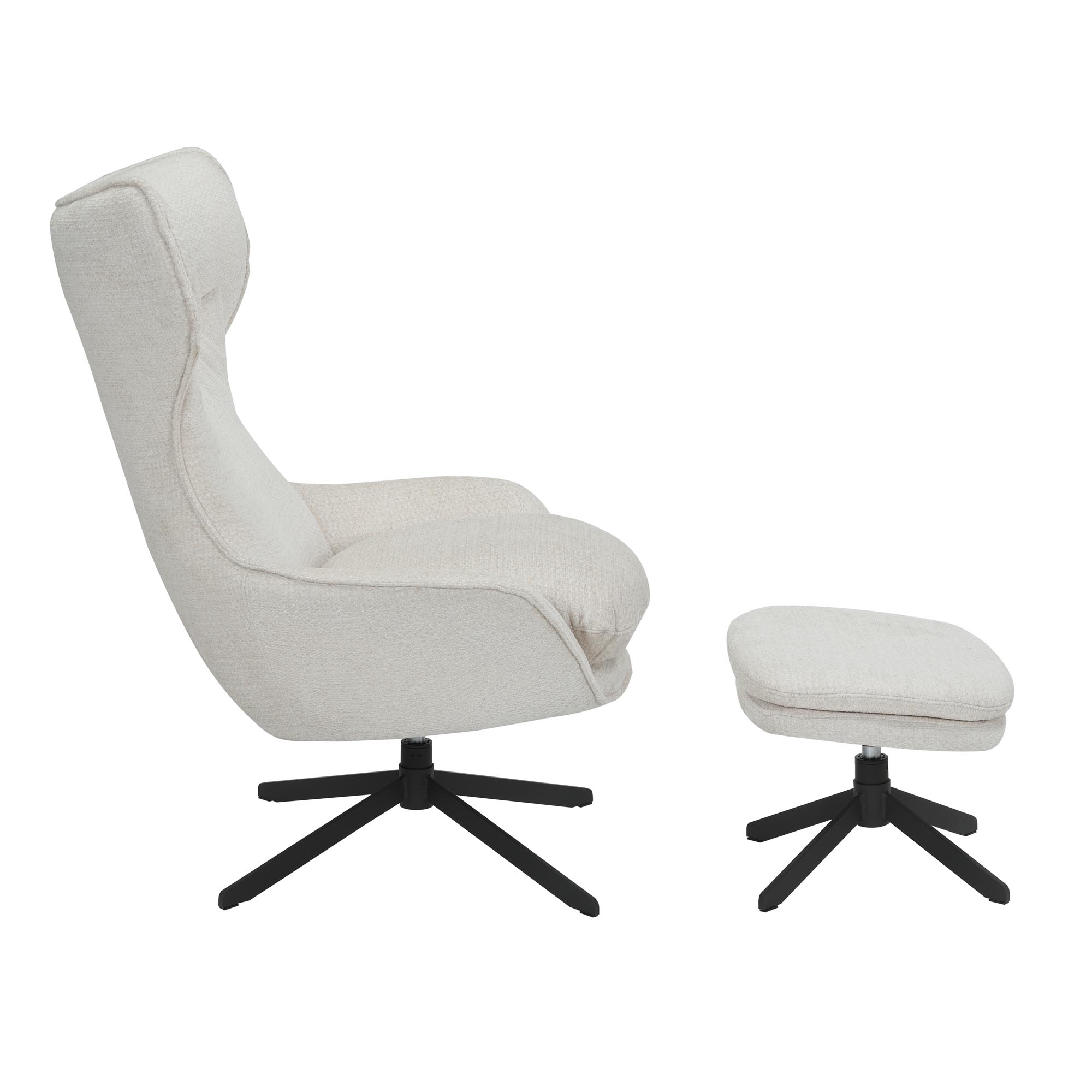 Draaibare fauteuil Olivia Gebroken wit - Image 4