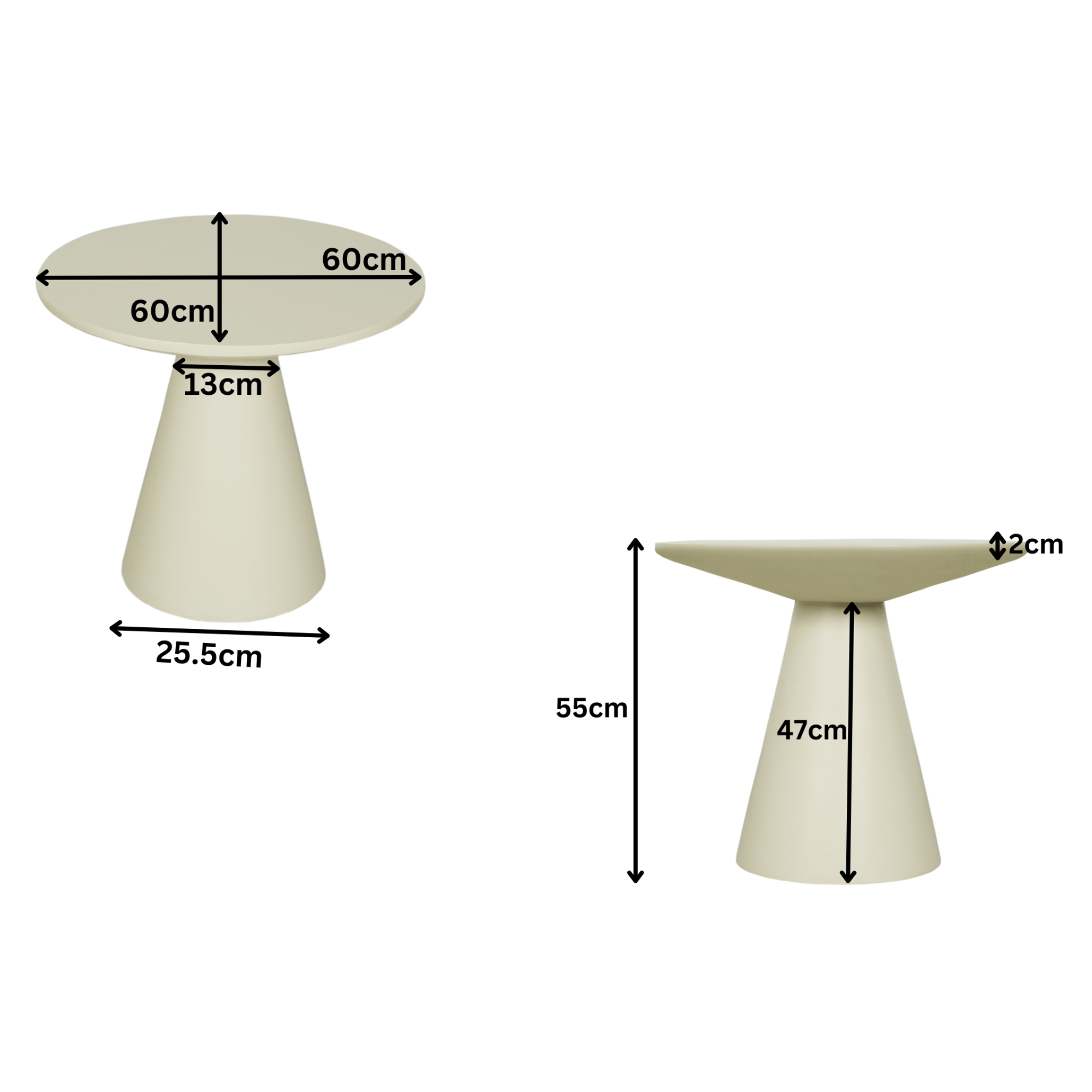 Salontafel Bellis Zand Mangohout 60 cm - Image 6