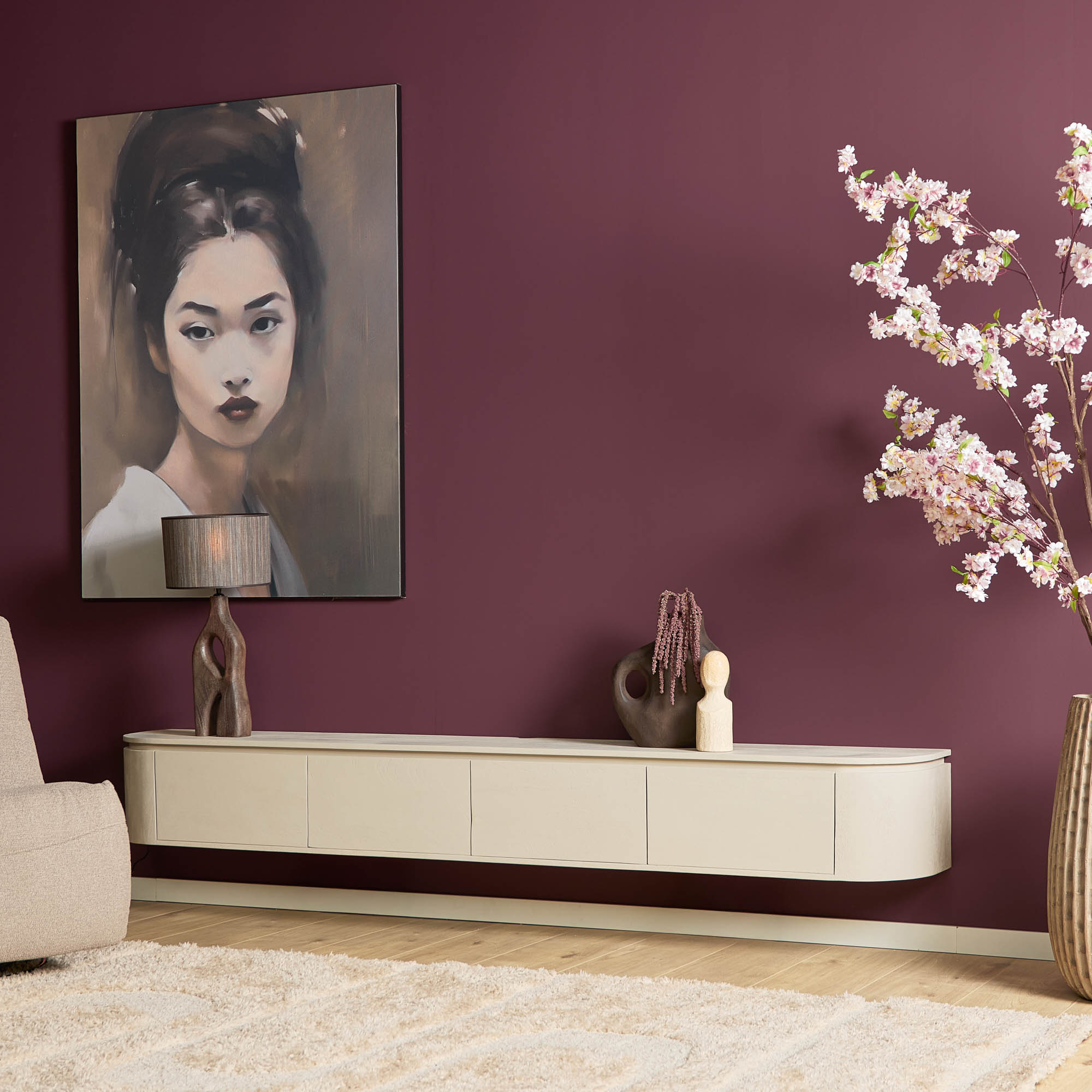 Tv meubel Excellent Zand Mangohout 240 cm - Image 2