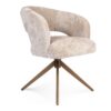 STF-9874_2 Draaibare eetkamerstoel Demi met armleuning Beige Poot Brons - Image 3
