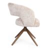 STF-9874_3 Draaibare eetkamerstoel Demi met armleuning Beige Poot Brons - Image 4