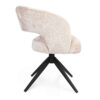 STF-9878_3 Draaibare eetkamerstoel Demi met armleuning Beige Poot Zwart - Image 4