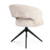STF-9878_4 Draaibare eetkamerstoel Demi met armleuning Beige Poot Zwart - Image 5