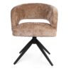STF-9879_1 Draaibare eetkamerstoel Demi met armleuning Cinnamon Poot Zwart - Image 2