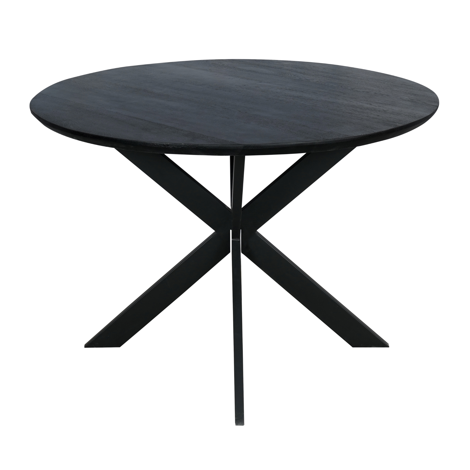 STF-2103_4 Ronde eettafel Ferris Zwart Eikenhout 110 cm - Image 5