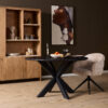 STF-2106_0 Ronde eettafel Ferris Zwart Eikenhout 130 cm - Image 1