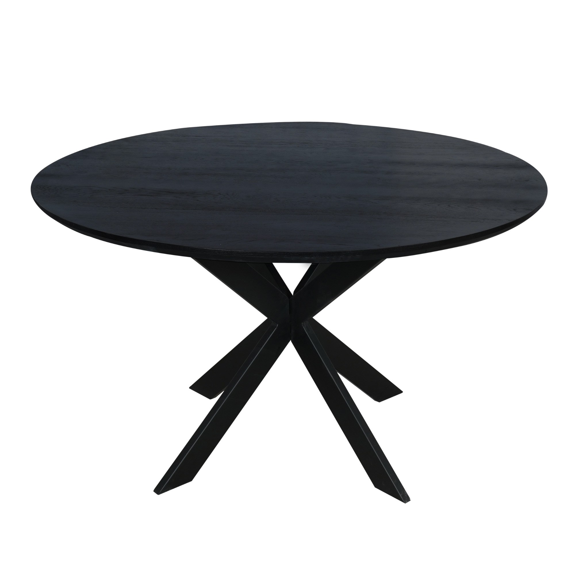 STF-2106_4 Ronde eettafel Ferris Zwart Eikenhout 130 cm - Image 5