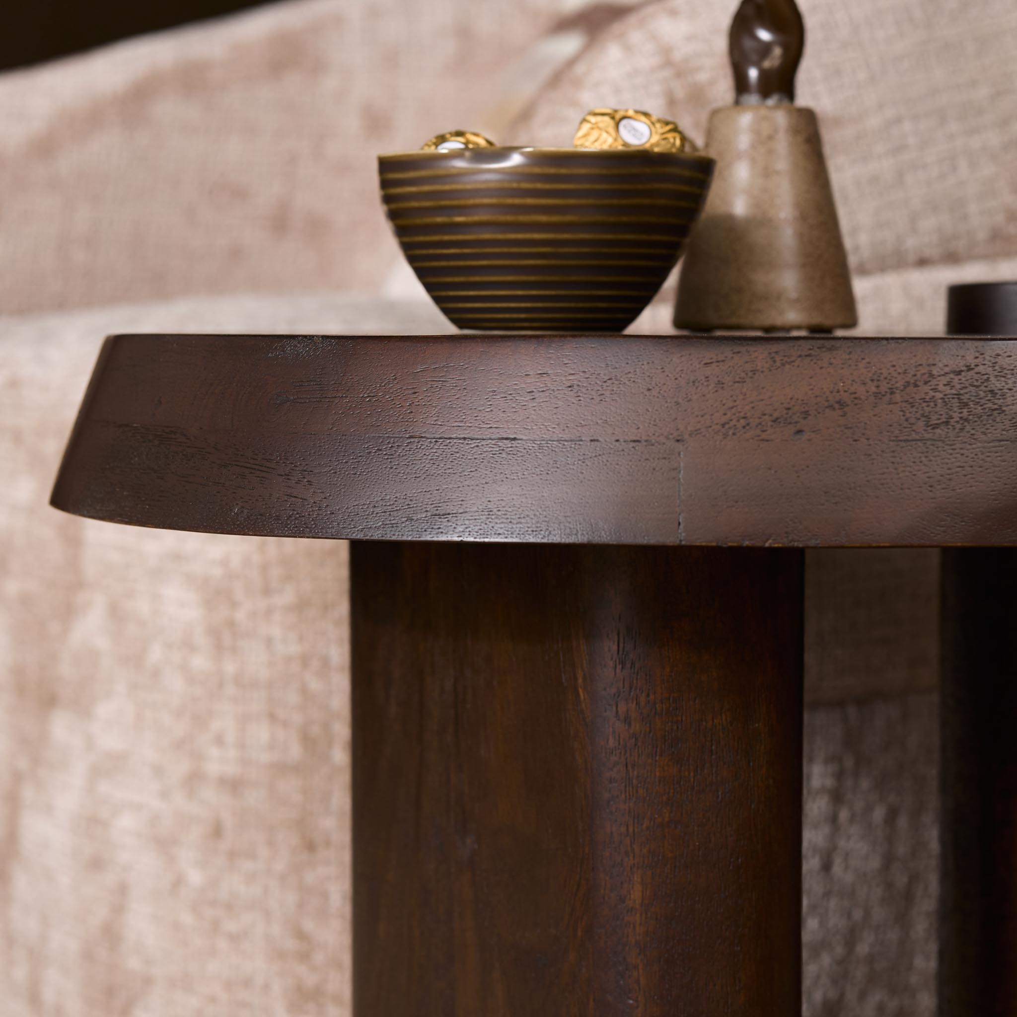 Bijzettafel Rava Bruin Mangohout 50 cm - Image 3