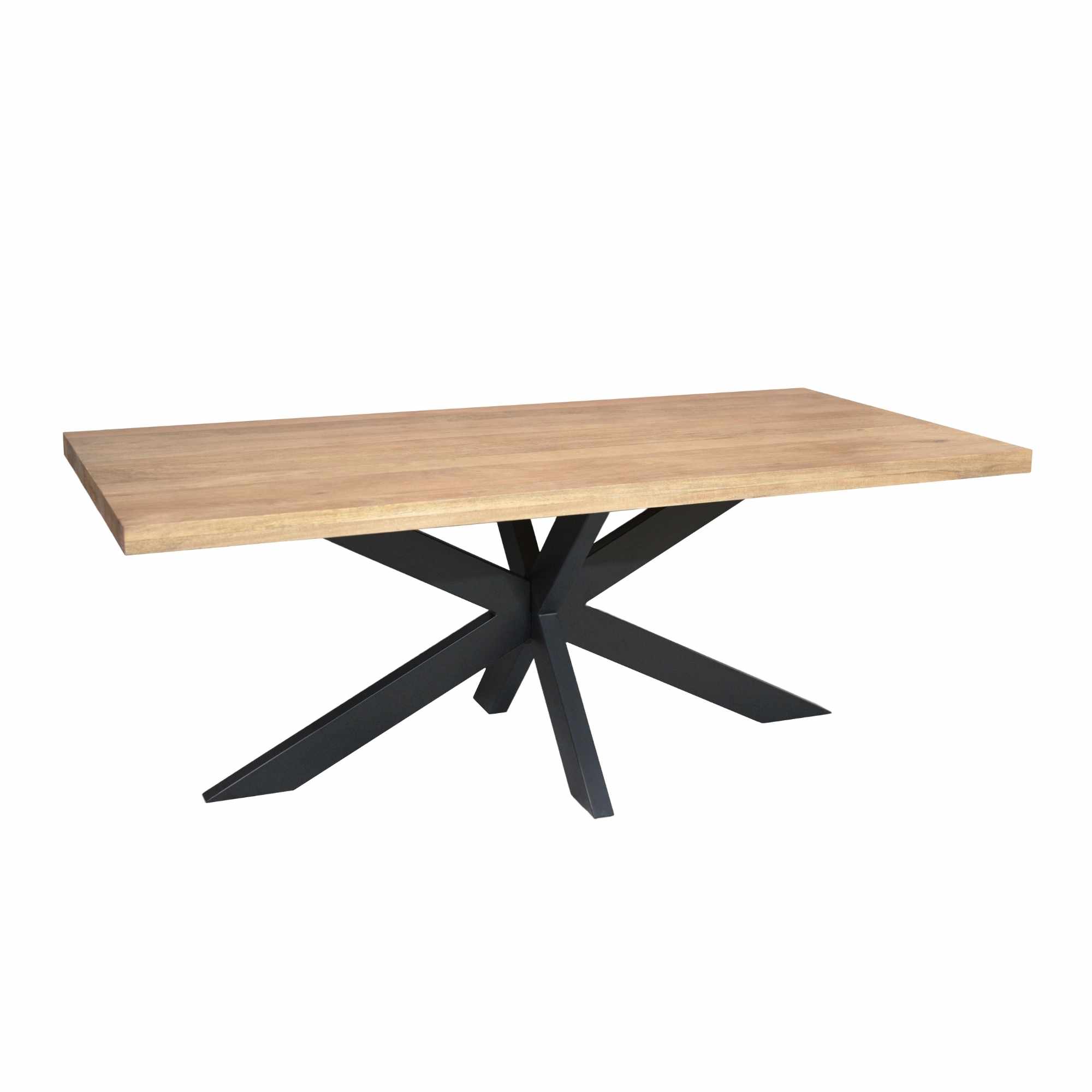 Rechthoekige eettafel Dakota Naturel Mangohout 200 cm - Image 3