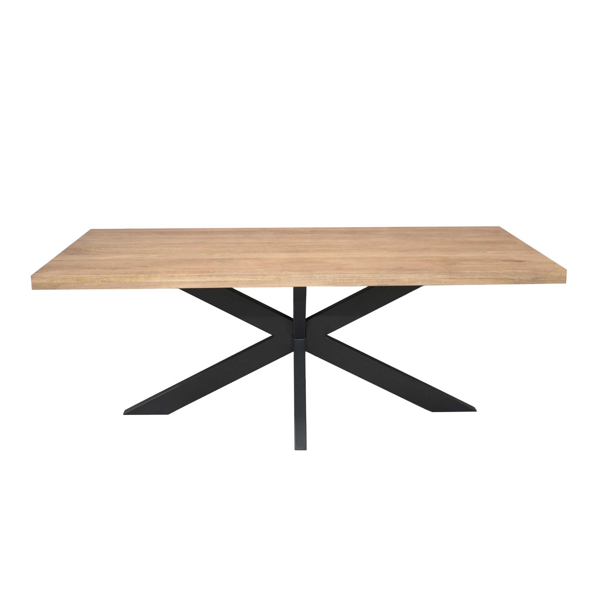 Rechthoekige eettafel Dakota Naturel Mangohout 200 cm - Image 5