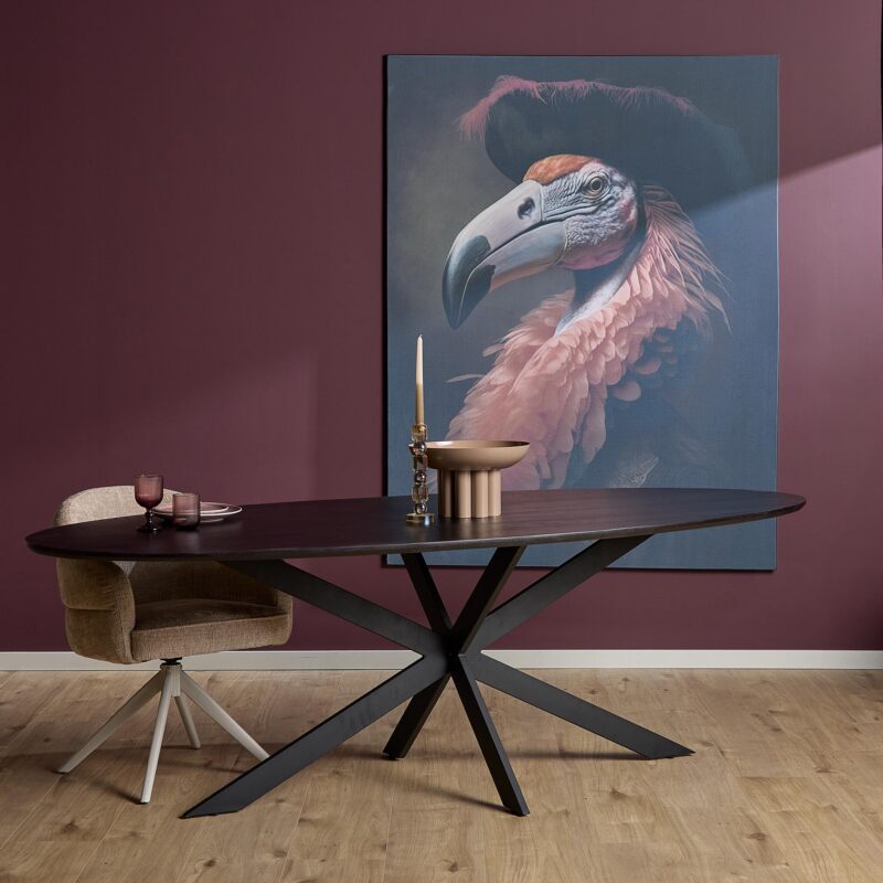 Ovale eettafel Ferris Zwart Eikenhout 240 cm - Image 1