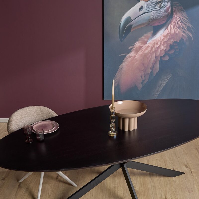 Ovale eettafel Ferris Zwart Eikenhout 240 cm - Image 2