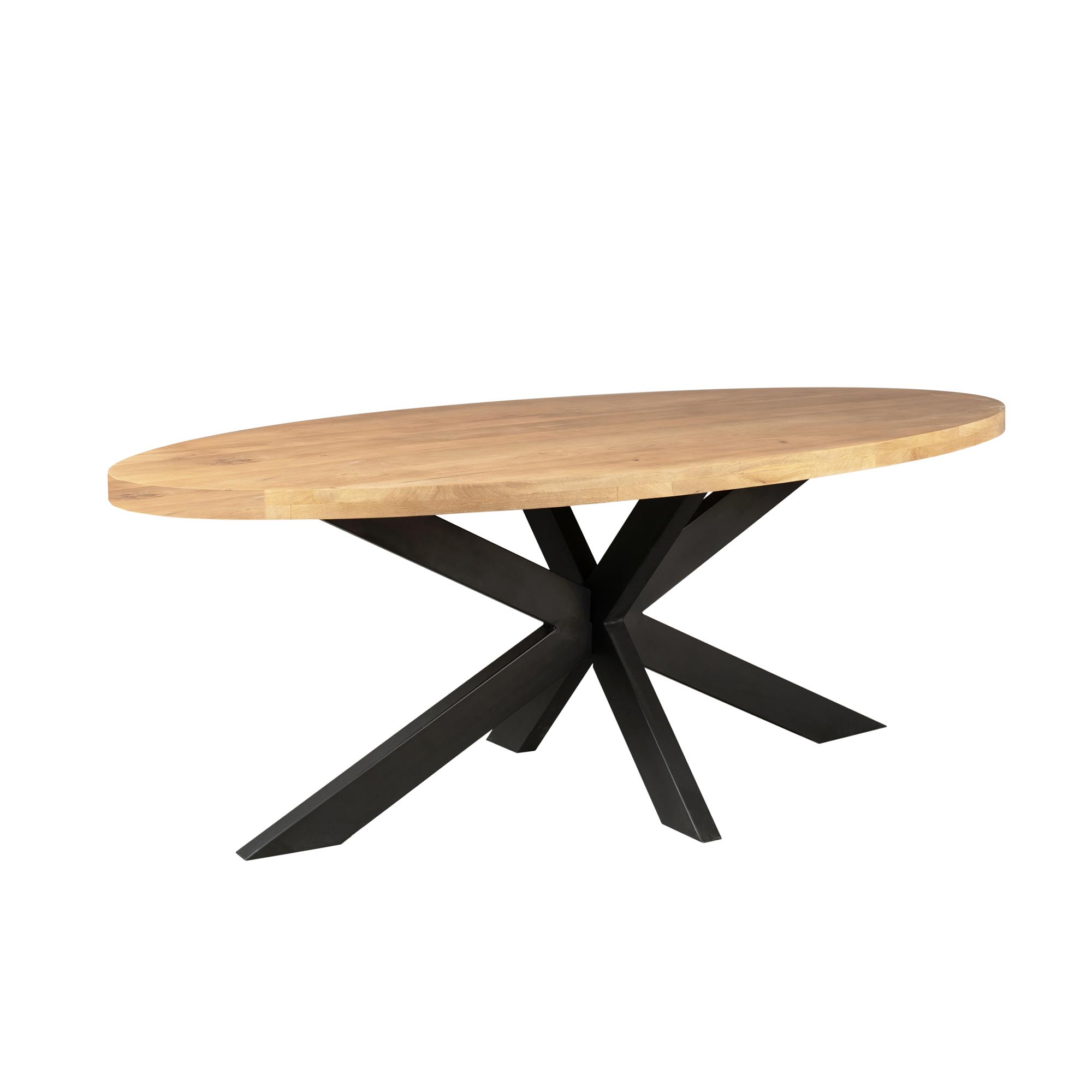 Ovale eettafel Dakota Naturel Mangohout 160 cm - Image 3