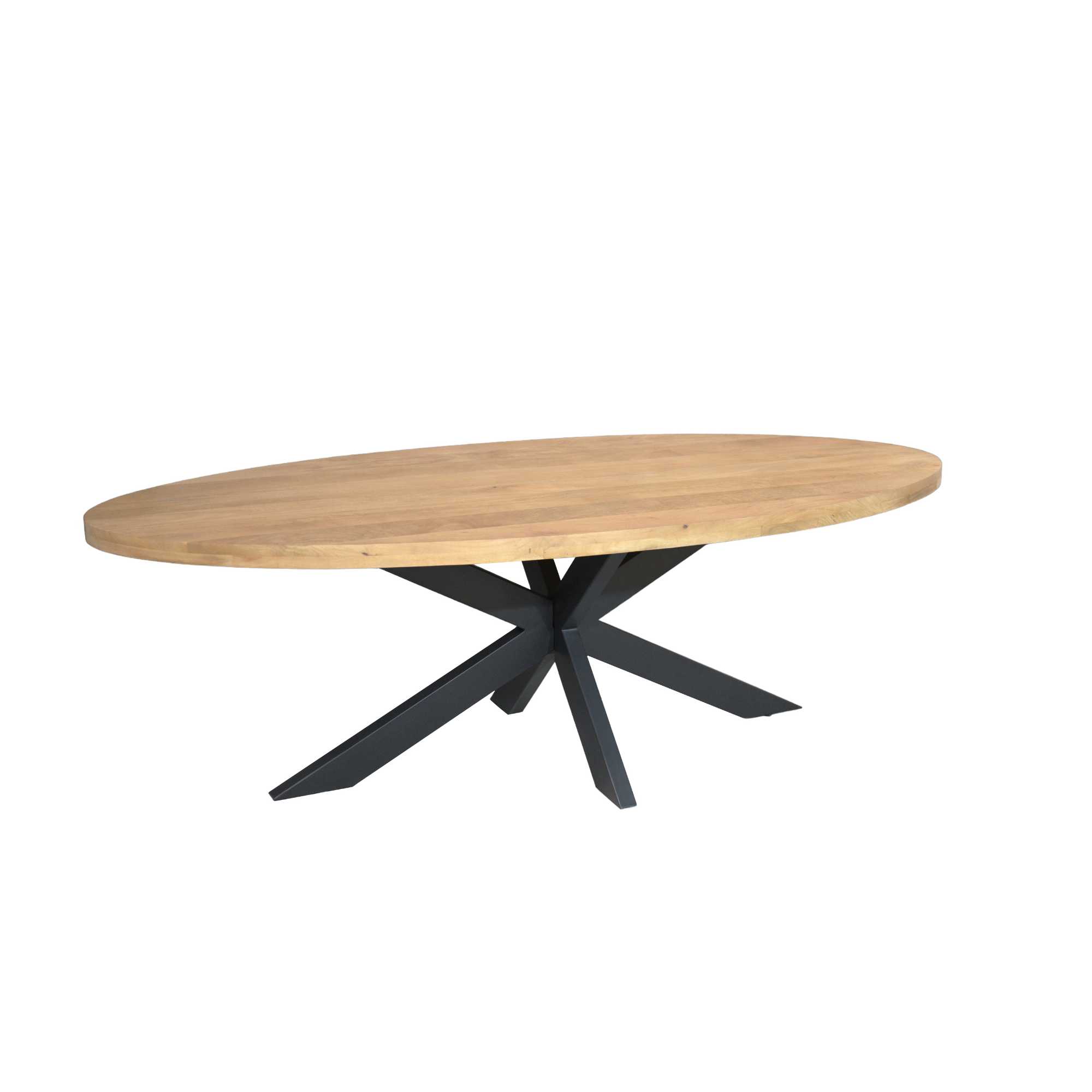 Ovale eettafel Dakota Naturel Mangohout 240 cm - Image 5