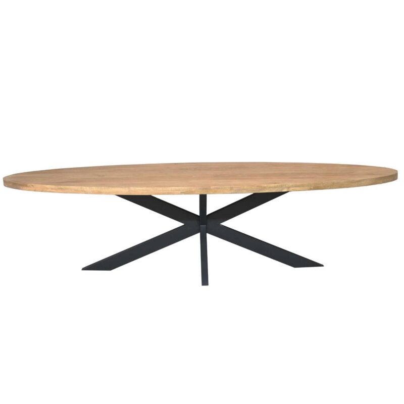 Ovale eettafel Dakota Naturel Mangohout 300 cm - Image 2