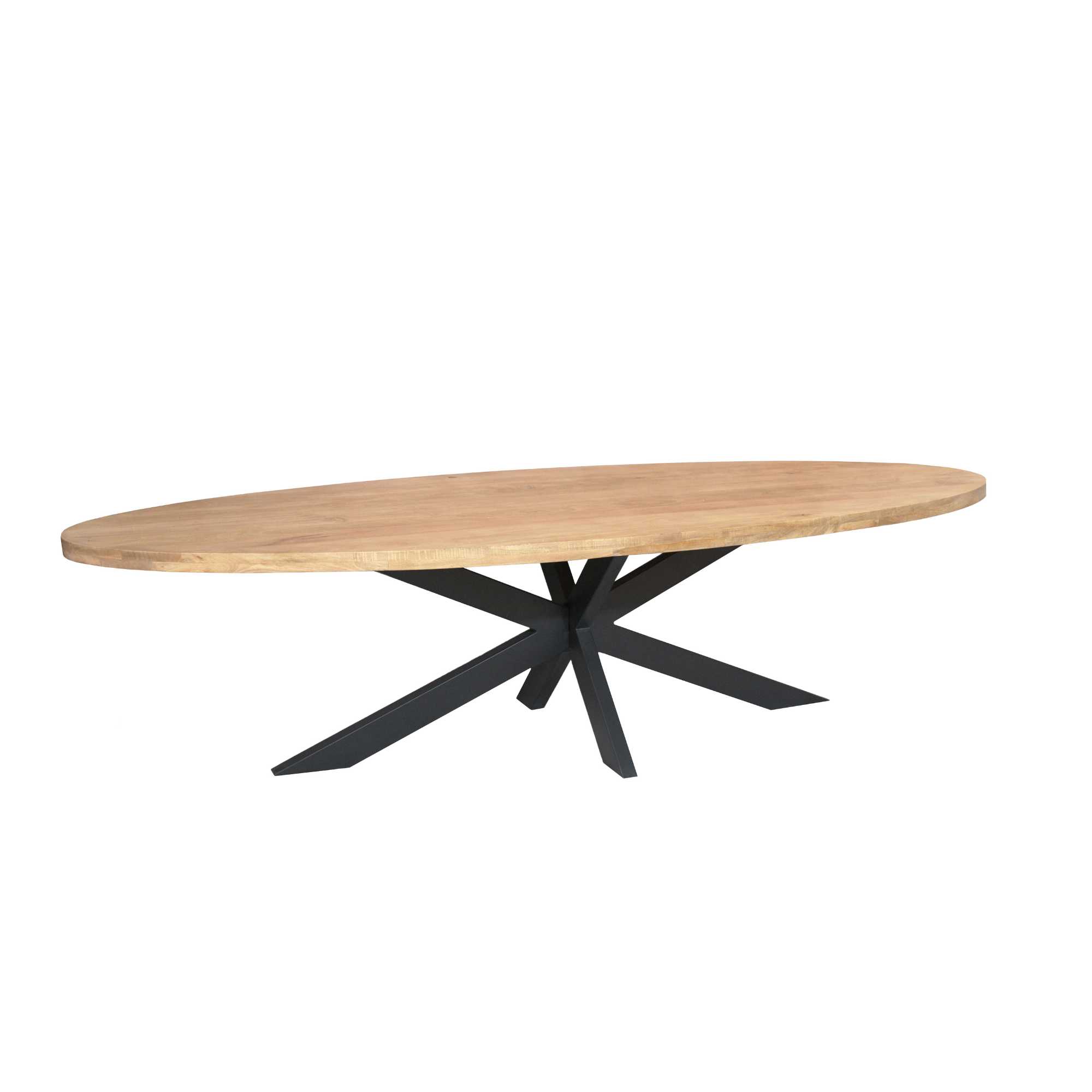 Ovale eettafel Dakota Naturel Mangohout 300 cm - Image 3