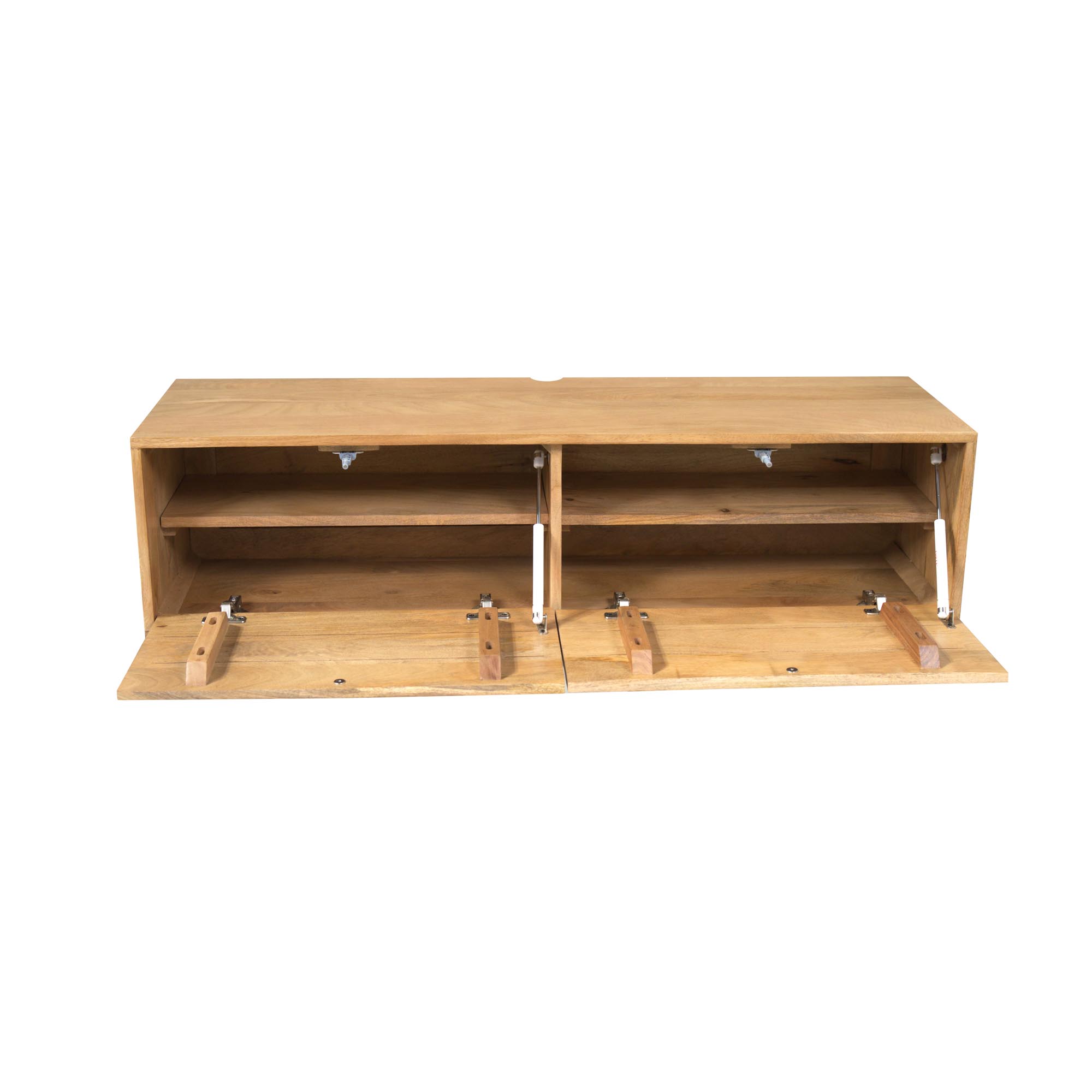 Zwevend tv meubel Vision Licht Mangohout 120 cm - Image 4