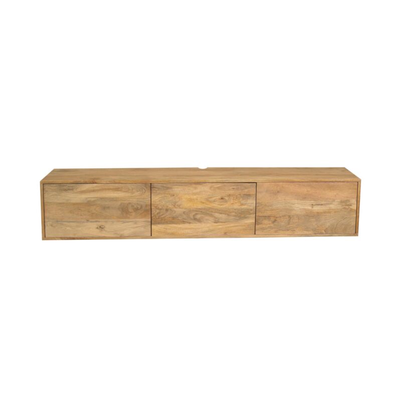 Zwevend tv meubel Vision Licht Mangohout 160 cm - Image 2