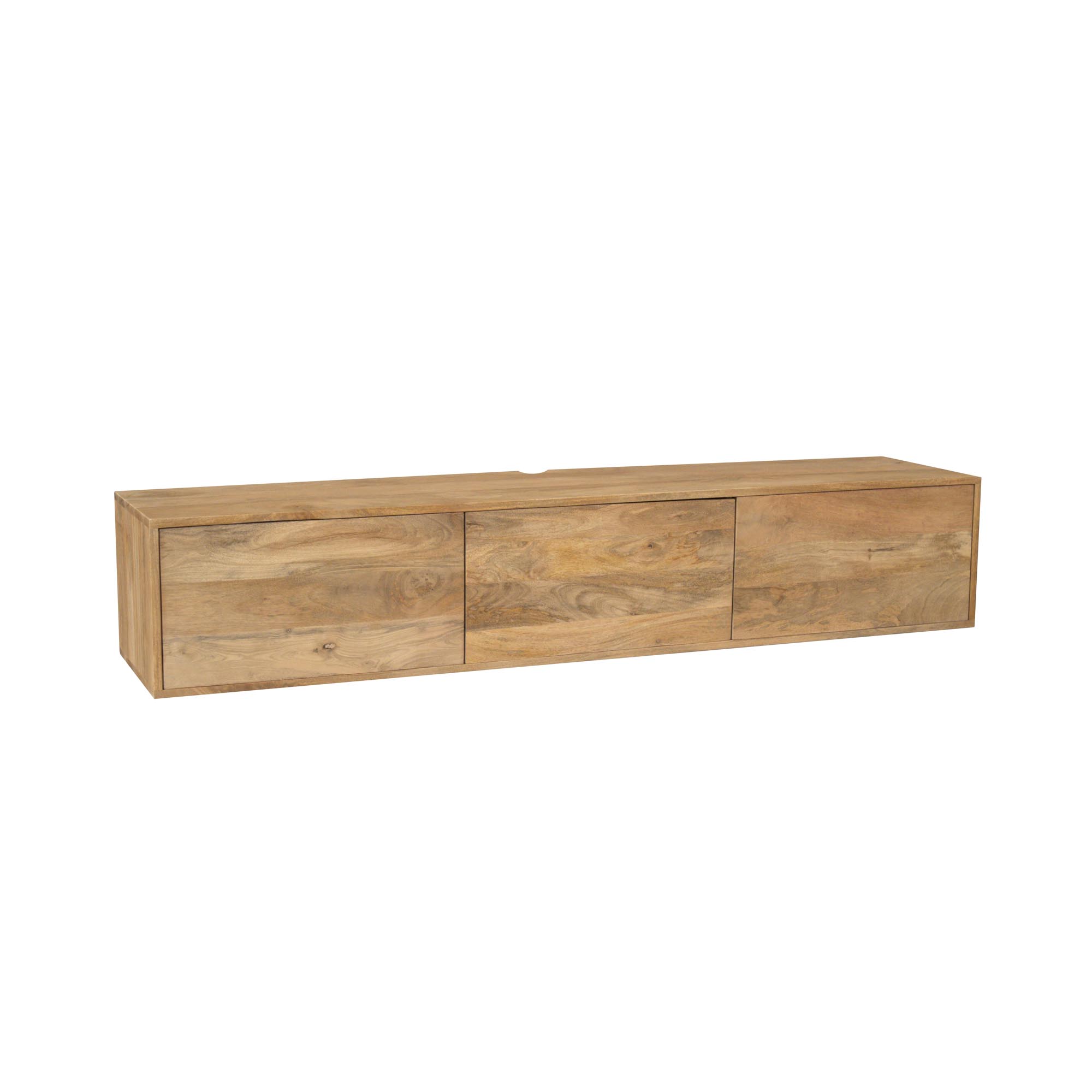 STF-2822_2 Zwevend tv meubel Vision Licht Mangohout 160 cm - Image 3