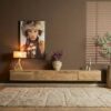 Zwevend tv meubel Vision Licht Mangohout 240 cm - Image 1
