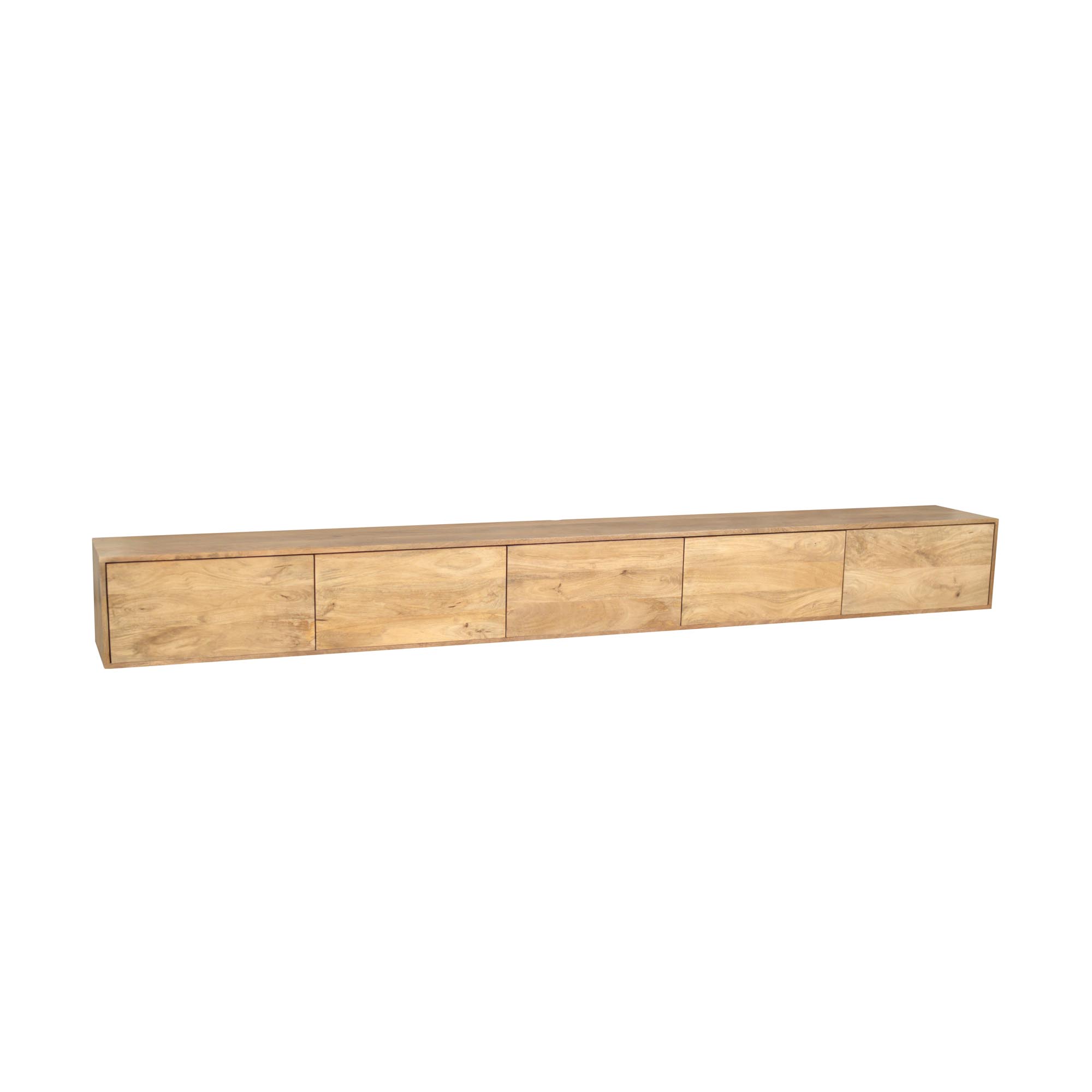 STF-2825_2 Zwevend tv meubel Vision Licht Mangohout 280 cm - Image 3