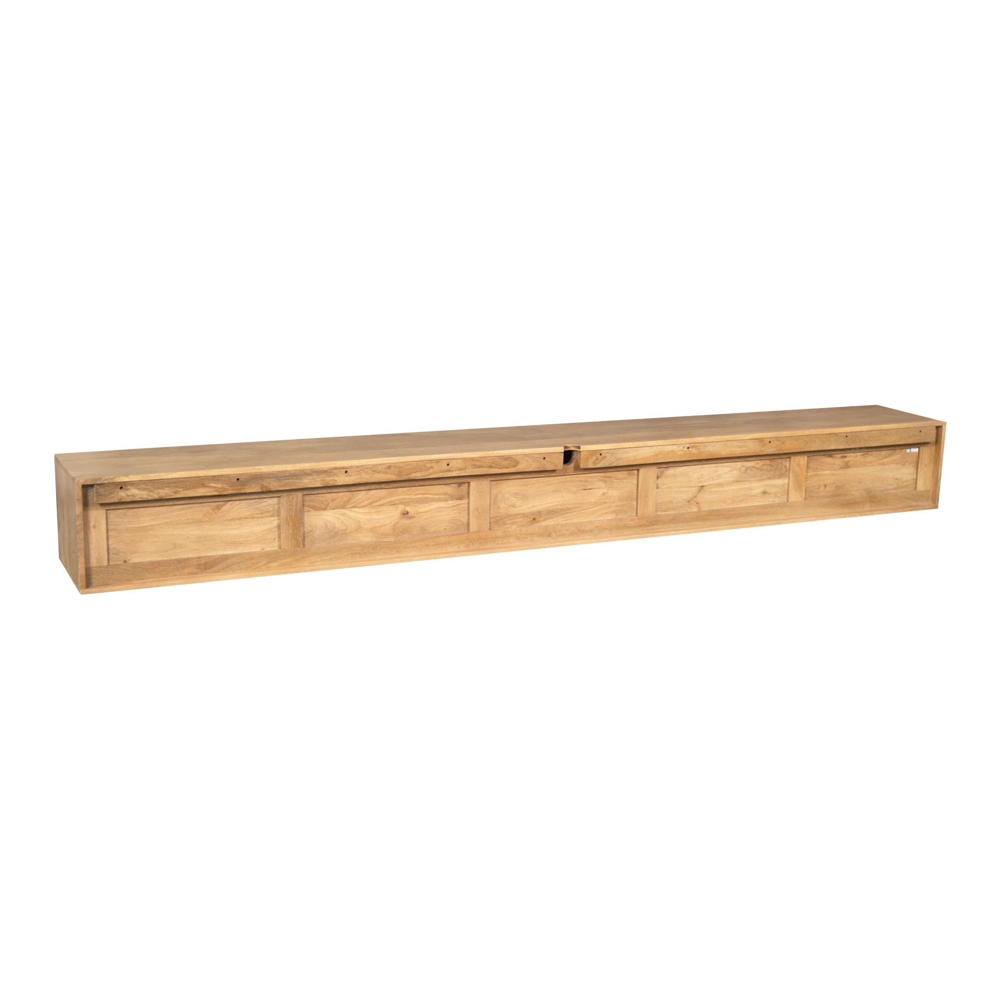 STF-2825_4 Zwevend tv meubel Vision Licht Mangohout 280 cm - Image 5