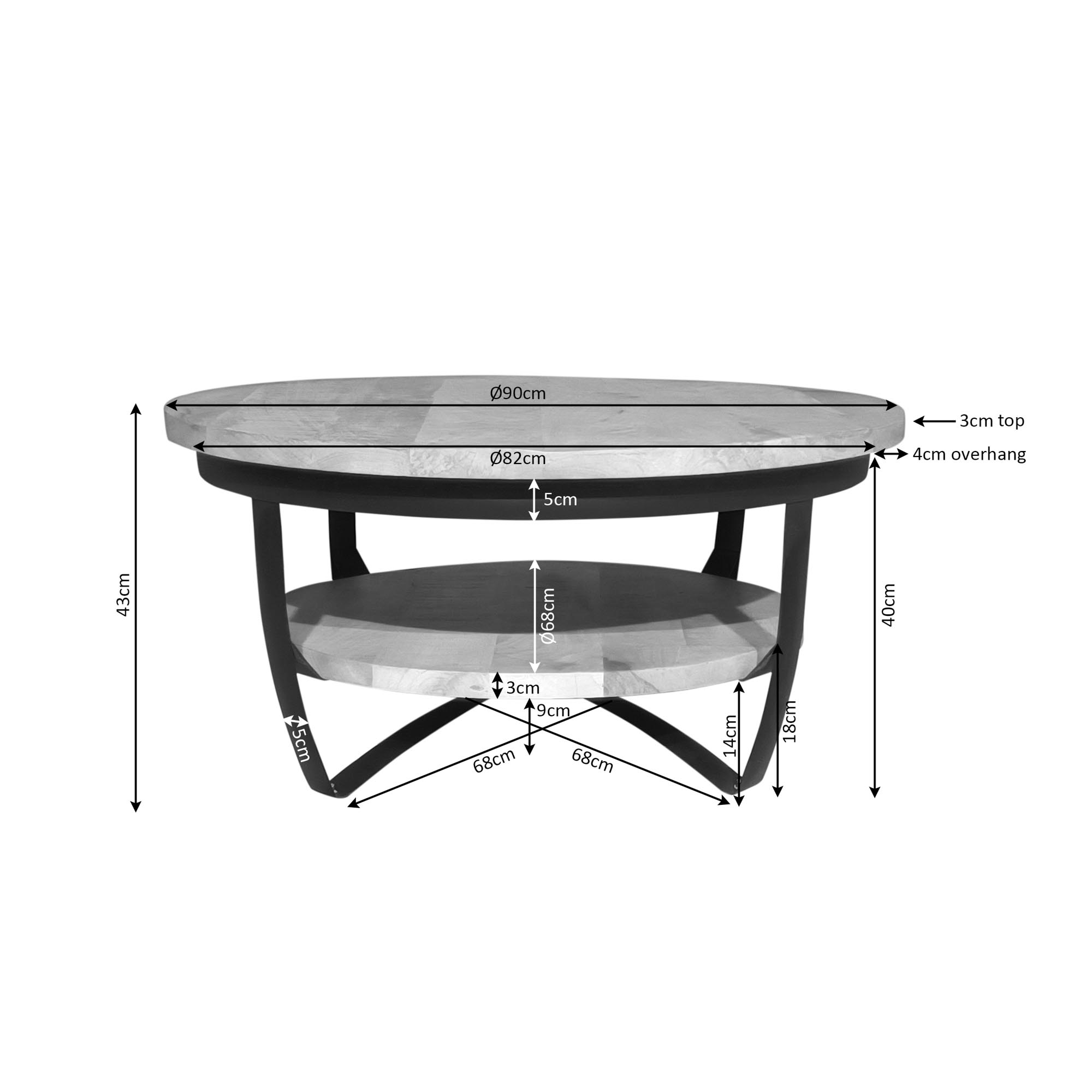 STF-3043_3 Salontafel Paras Naturel Mangohout 90 cm - Image 4