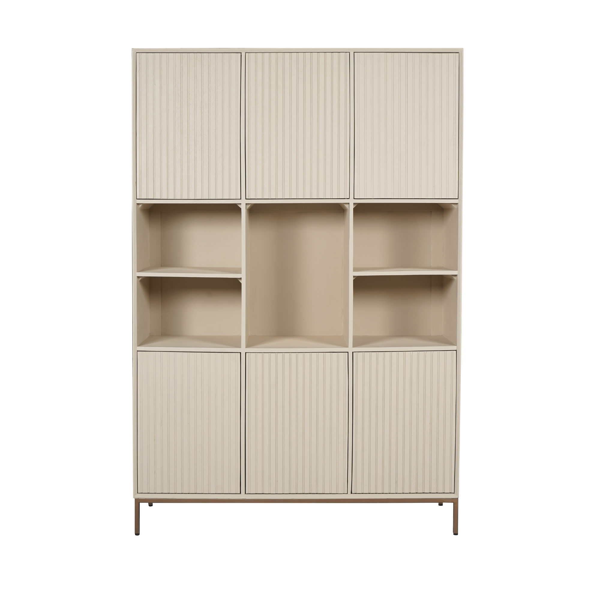Vakkenkast Madison XL Zand Mangohout 135 cm - Image 5