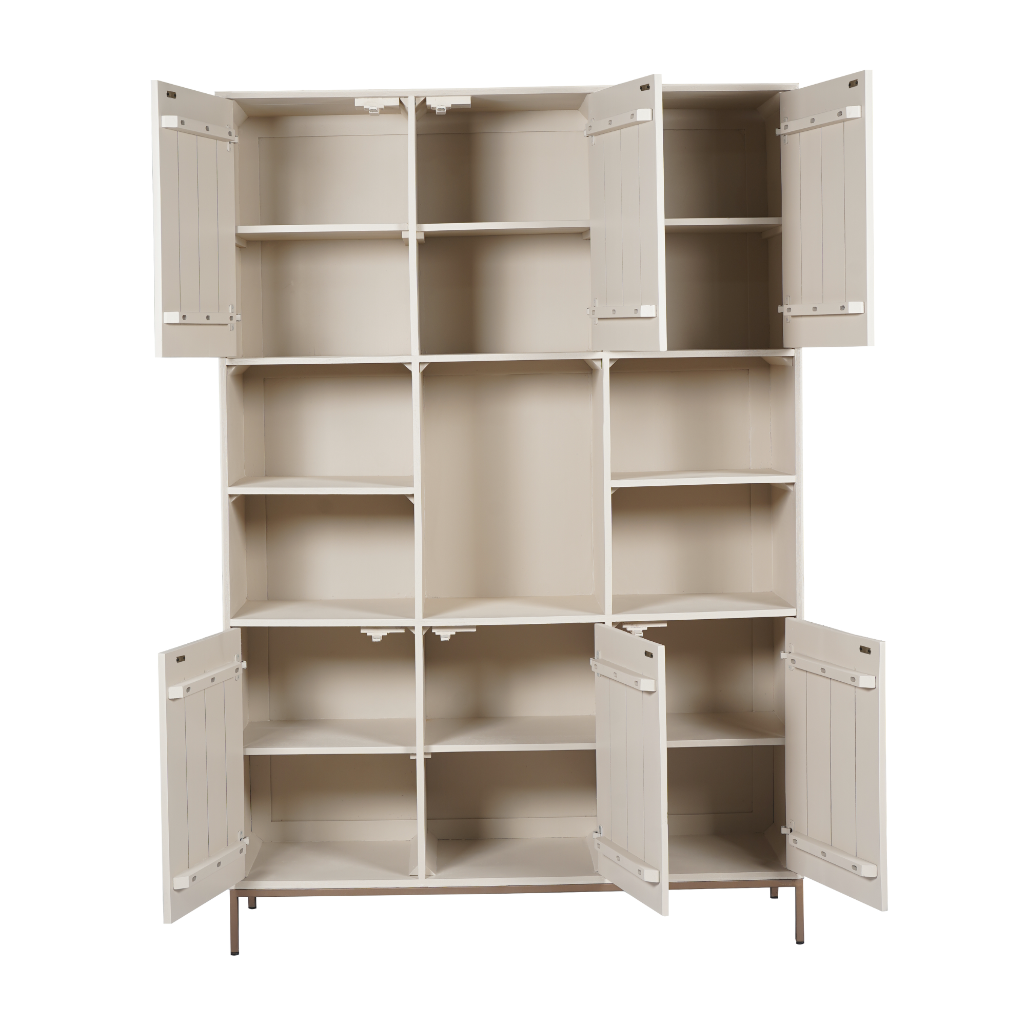 Vakkenkast Madison XL Zand Mangohout 135 cm - Image 7