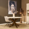 STF-3612_1 Ronde eettafel Madison Zand Mangohout 150 cm - Image 2