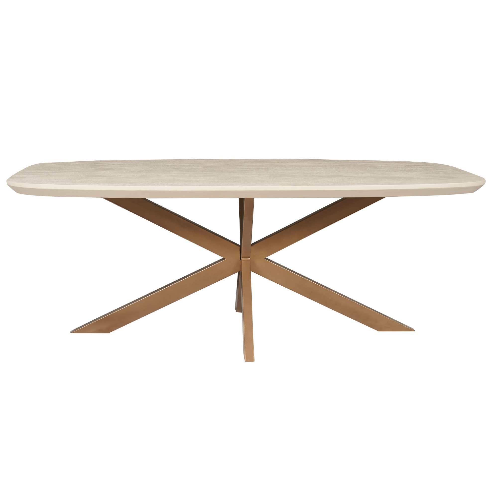 STF-3615_8 Deens ovale eettafel Madison Zand Mangohout 200 cm - Image 9