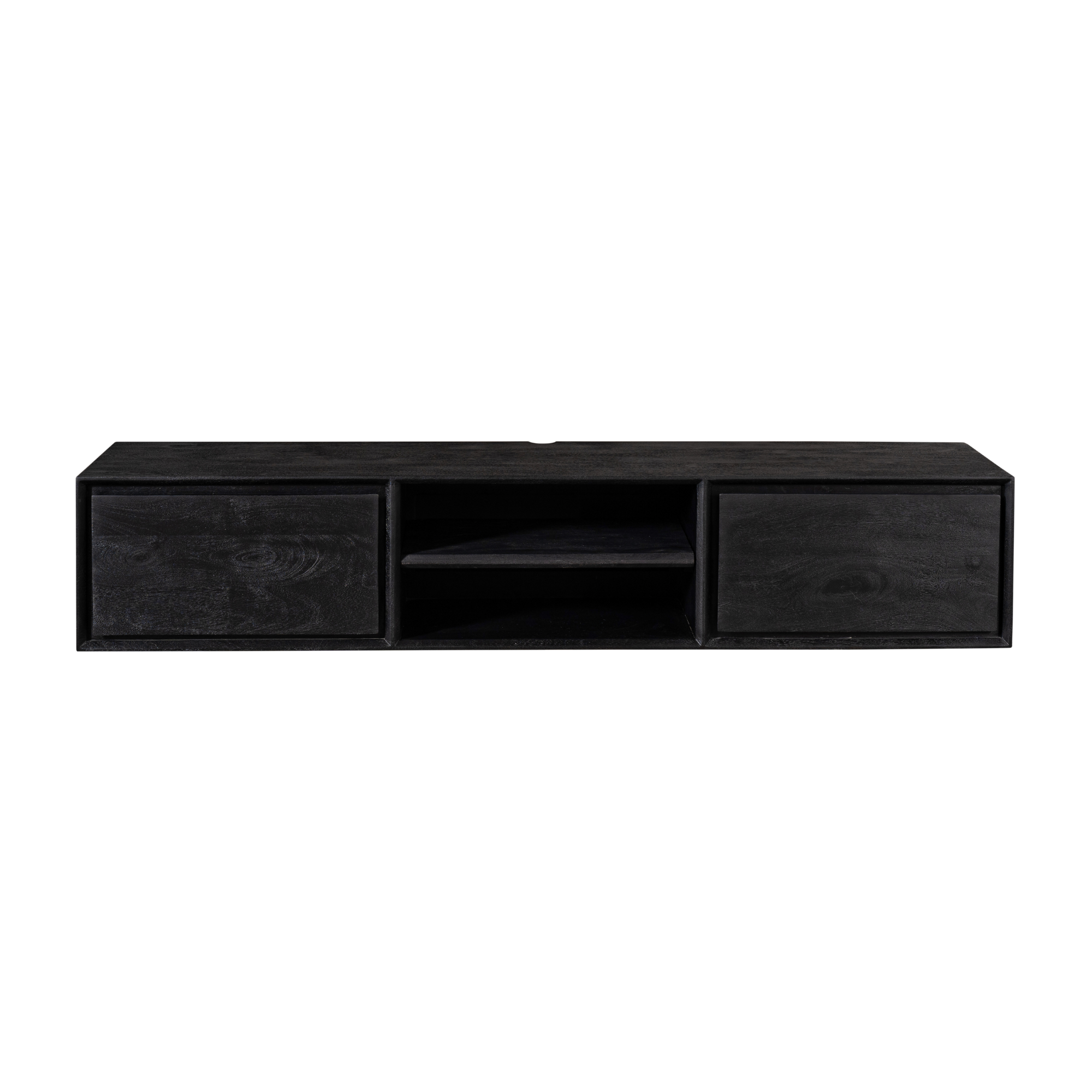 Zwevend tv meubel Ambiance Zwart Mangohout 160 cm - Image 6