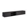 STF-1608_6 Zwevend tv meubel Ambiance Zwart Mangohout 200 cm - Image 7
