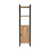 STF-4613_1 Boekenkast Britt met deur Naturel Mangohout 55 cm - Image 2