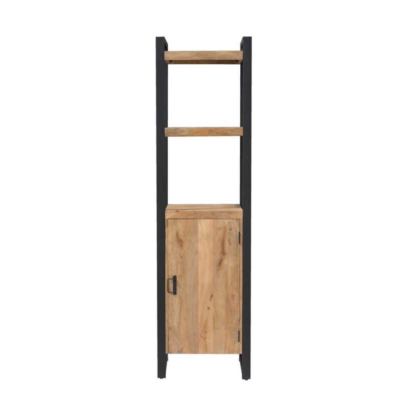 Boekenkast Britt met deur Naturel Mangohout 55 cm - Image 2