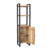 STF-4613_3 Boekenkast Britt met deur Naturel Mangohout 55 cm - Image 4