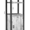 STF-4613_4 Boekenkast Britt met deur Naturel Mangohout 55 cm - Image 5